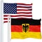 G128 Combo Pack: USA & Germany German Ensign Flag 3x5 FT Printed 150D Polyester